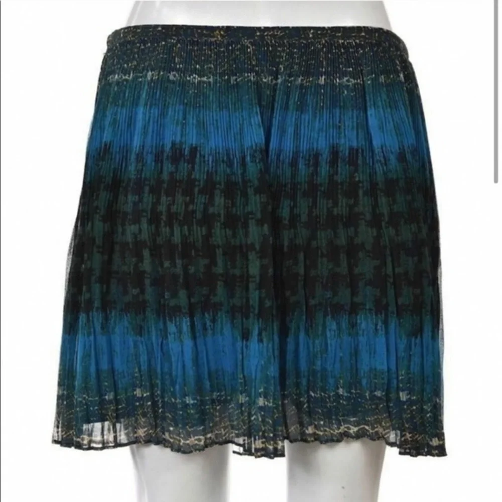 Madewell Broadway & Broome Pleated Teal Skirt